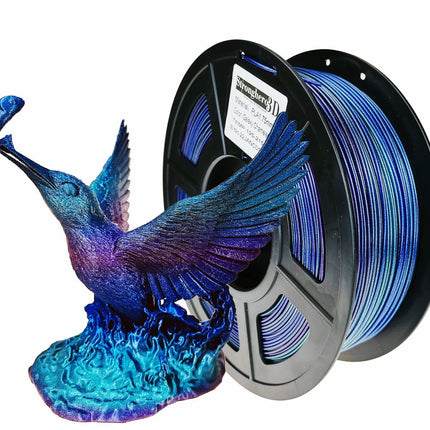 Stronghero3D PLA 3D Printer Filament 1.75mm,Dual Colors,Black-Purple,1kg(2.2lbs) Accuracy +/-0.05mm for ender3 Cr10