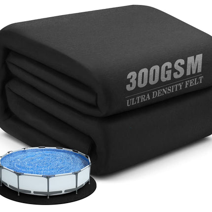 UIRWAY 21FT Round Pool Liner Pad for Above Ground Pools, [2026 New Pool Pad 300G/M² Thicker] Puncture Proof Heavy Duty Pool Ground Mat Under Pool Pad, Pools Bottom Liner Protector, Extend Liner Life