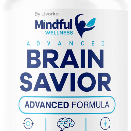 Mindful Wellness Advanced Brain Savior Capsules, Official Mindful Wellness Supplement, Support Capsules Premium Formula - All Natural Pills, 60 Capsules for 1 Month