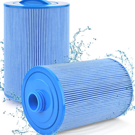 PACETAP Spa Filter Replacement for Pleatco PWW50P3, Unicel 6CH-940, Filbur FC-0359, Waterways 817-0050, 2 Pack 1 1/2" Coarse Thread Spa Hot Tub Filter for Waterway Vita Aber, Viking (Premium Blue)