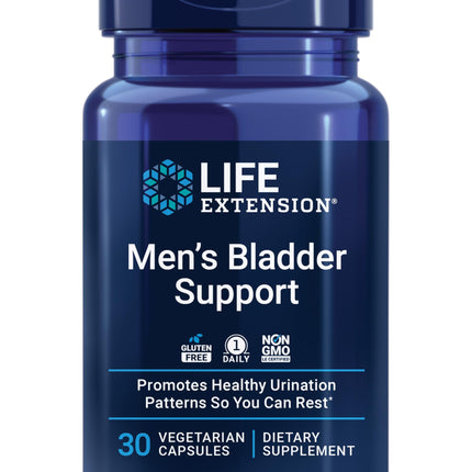 Life Extension Men's Bladder Support, melatonin, beta-sitosterol, lycopene, Nighttime Urination, Sleep Patterns, Prostate Health, Bladder Support, Gluten Free, Non-GMO, Vegetarian, 30 Capsules