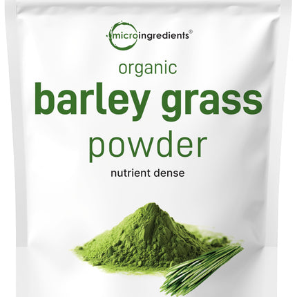 Organic Barley Grass Powder, 16 Ounces | US Grown | Rich in Vitamins, Minerals, Fibers, & Antioxidants | Superfood Greens Mix for Immune Health and Digestion Support | Non-GMO