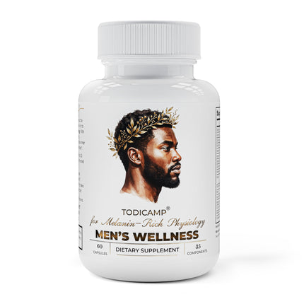 TODICAMP Melanin-Rich Multivitamin for Men - Mens Daily Multivitamins, Men's Multivitamin Capsules with B Complex Vitamins, Vitamin D, Zinc, Saw Palmetto & Antioxidants, 2 a Day, 60 Capsules