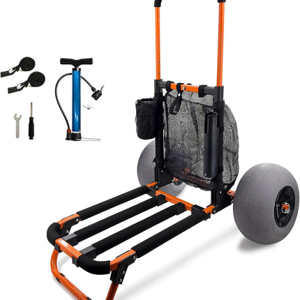 Beach Trolley Cart with 12inch Balloon Wheels for Sand All Terrain