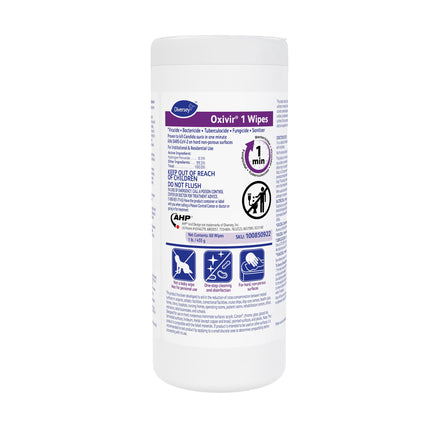 Oxivir Diversey 1 Disinfectant Peroxide Wipes, Medium, 60 Wipes