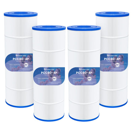 Future Way CCP320 Pool Filter Cartridges Replacement for Pentair Clean & Clear Plus 320, Replace Pleatco PCC80-PAK4, Pentair R173573, 160340, 320 sq.ft, 4 Pack