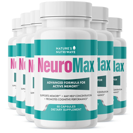 NeuroMax – Natural Herbal Blend with Passion Flower, Marshmallow Root & California Poppy – Non-GMO, Easy-to-Take Capsules, Made in USA, GMP Certified Facility - 60 Capsules, 6 Month Supply