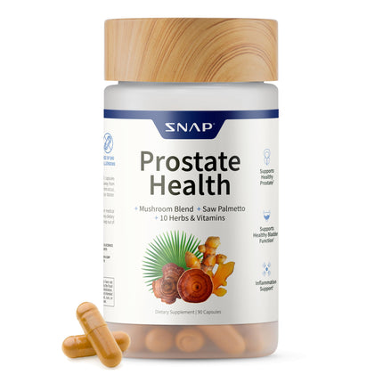 Snap Supplements Prostate Health Supplement with Saw Palmetto for Men, DHT Blocker - Helps Support Male Urinary Tract and Prostate for Mens Health, 90 Vegetarian Capsules (30 Servings, 1 Month Supply)