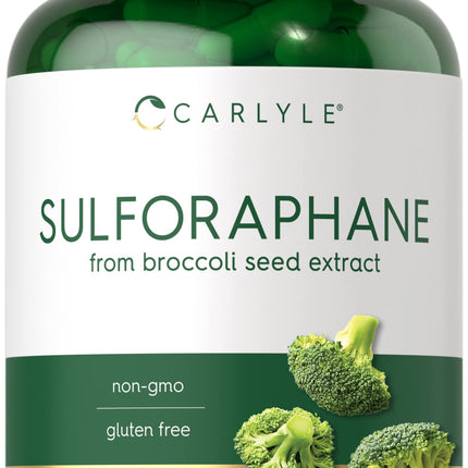 Carlyle Sulforaphane Supplement | 400 mcg | 180 Capsules | from Broccoli Seed Extract | Non-GMO and Gluten Free Formula