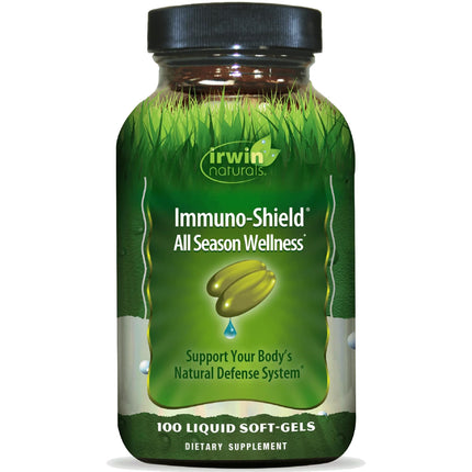 Irwin Naturals Immuno-Shield All Season Wellness - Promote Body's Natural Defense System - Powerful Antioxidants and Immune Support Supplement for Men and Women - 100 Liquid Soft-Gels