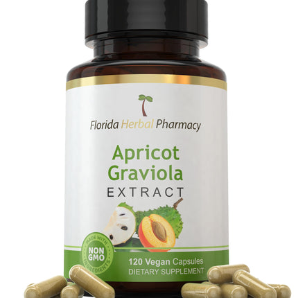 Florida Herbal Pharmacy, Apricot-Graviola Supplement Capsules 10:1 (120 Capsules), 1000 mg Serving (Pack of 1)