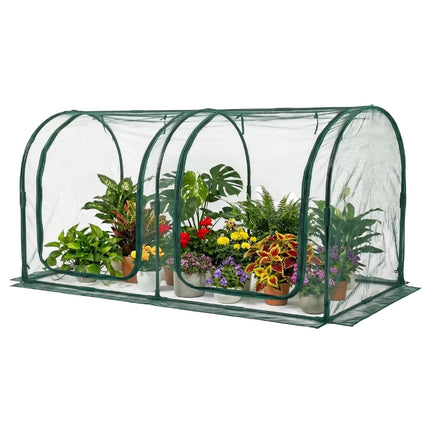 GreenGiggle Crop Cage for Garden,98"x49"x49" Tunnel Plant Netting Cover with Zipper,Garden Bed Cover for Protection for Vegetables Fruits,Garden Cage for Plant and Animal