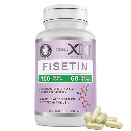 Genex Formulas Fisetin 100mg/Serving (60 Capsules) - Antioxidant that Supports Healthy Aging, Brain Wellness & Cognitive Health - Non-GMO, Gluten Free, Vegetarian - 2 Month Supply