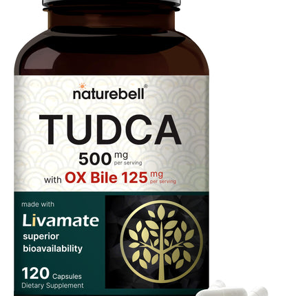 TUDCA 500mg with OX Bile 125mg Per Serving, 120 Capsules – Bile Salts Support, High Absorption Livamate Formula | Liver Cleanse Detox & Repair Supplement | Natural Bitter Taste – Third Party Tested
