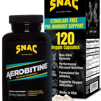 SNAC Aerobitine - Pre-Workout Supplement for Max Endurance, 120 Veggie Caps