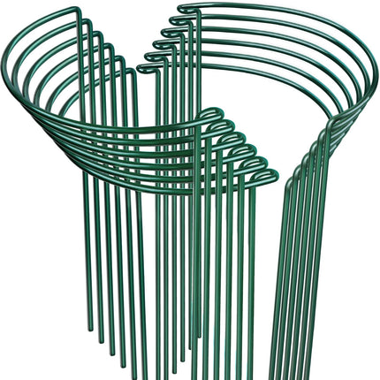 LEOBRO Plant Support Plant Stakes, 12pcs Peony Cages and Supports, Metal Garden Stakes Plant Supports, Plant Support Stakes, for Peony, Tomato, Hydrangea, Indoor Outdoor Plants, 10" W x 15.8" H