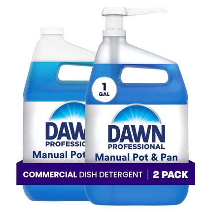 Dawn PRO Manual Pot & Pan Detergent, Bulk Liquid Dish Soap (1 gal, 2 pack)