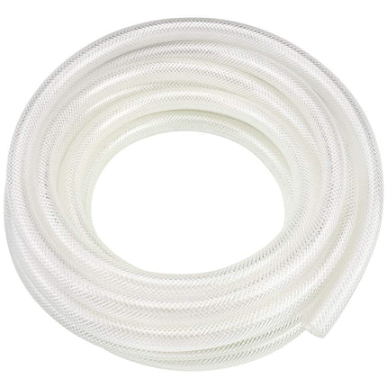 1-1/2" ID x 5 Ft High Pressure Braided Clear PVC Vinyl Tubing Flexible Vinyl Tube, Heavy Duty Reinforced Hose Tubing, BPA Free and Non Toxic
