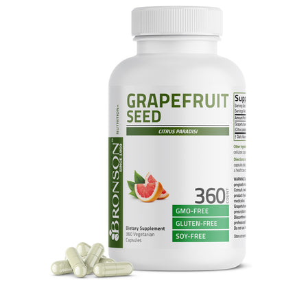 Bronson Grapefruit Seed Extract Citrus Paradisi Supports Immune Health & Helps Maintain a Healthy Gastrointestinal Tract - Non-GMO, 360 Vegetarian Capsules