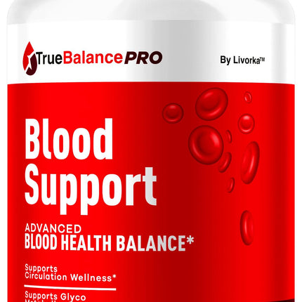 True Balance Blood Support Pro Glycogen Capsules Maximum Strength, TrueBalancePro Pills Supplement Multivitamin All Natural Advanced Formula Daily Health & Wellness, 30 Capsules for 1 Month