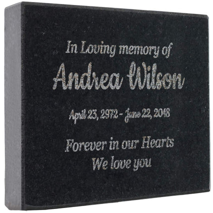 PlaqueMaker - Grave Markers for Cemetery For Humans - In Loving Memory - Grave Stones for Outdoor Use - (3.5 x 5")