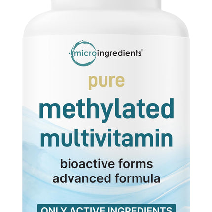 Micro Ingredients Pure Methylated Multivitamin, 240 Capsules | 19-in-1 Formula with Vitamins C, D, B12, Folate, Magnesium, Zinc & More | Filler Free, Non-GMO