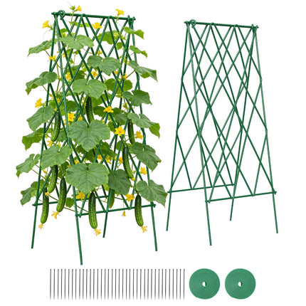 Suteck Cucumber Trellis 39.2" 2 Pack A-Frame, Foldable Metal