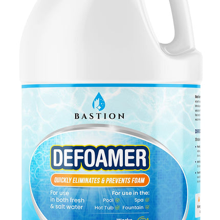 Hot Tub Defoamer - Pool, Fountain, & Spa - Antifoam Concentrate - Silicone Emulsion - Quickly Removes & Prevents Foam in Water - Eco Friendly & Safe Formula - No Harsh Chemicals - 1/2 Gallon (64 oz.)
