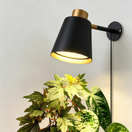 Inzlume Hanging Grow Lights for Indoor Plants, 18W Wall Mounted Grow Light with 660nm Red Light, Decorative Full Spectrum Grow Lamp for Tall Plants Flowers, 9.8ft Power Cord, Modern Style