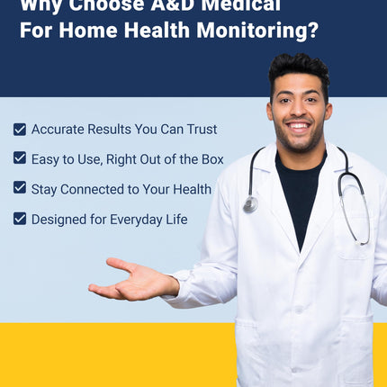 A&D Medical Multi-User Blood Pressure Monitor for Home Use UA-767FAC – Wide Range Cuff (8.6-16.5” / 22-42cm), Easy to Use, Adult Upper Arm, 60 Readings Per User (4 Users), AC Adapter, FSA/HSA Eligible