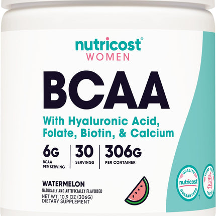 Nutricost BCAA for Women (Watermelon, 30 Servings) - Formulated Specifically for Women - Non-GMO and Gluten-Free