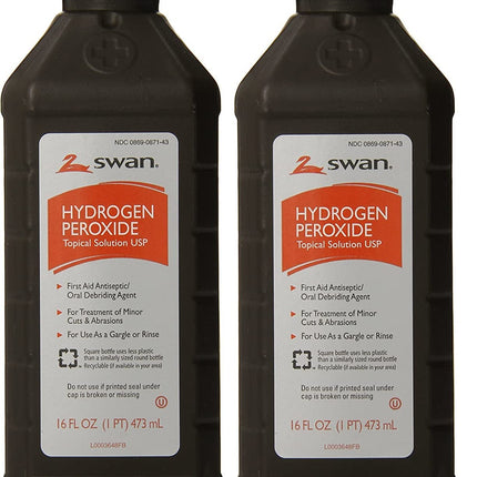 Hydrogen Peroxide Antiseptic Solution 16 Oz - Pack of 2