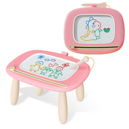 Kikidex Magnetic Drawing Board, Toddler Girl Toys for 1-3 Year Old, Doodle Board Pad Learning and Educational Toys for 1 2 3 Year Old Kids Birthday Gift (Soft Pink)