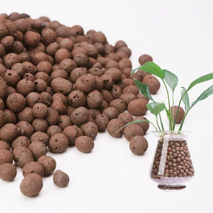 Pulovin 15 lbs LECA Clay Pebbles for Plants, 4-16mm LECA Balls for Indoor Plants Drainage, Hydroponics, Aquaponics, Natural Clay Balls for Soil Root Development, Orchid Potting Mix