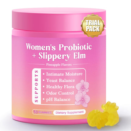 Yooloks Her Juicy Feminine Probiotics Gummies, Premium Feminine Balance Gummies with Slippery Elm for Women's pH Balance, Healthy Odor, Flora and Immune Support – 90-Day Supply