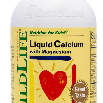 ChildLife Essentials Liquid Calcium Supplement for Kids - Baby & Toddler Calcium with Magnesium, Zinc, and Vitamin D 3 - Orange Flavor, 16 fl oz (1 Pack)