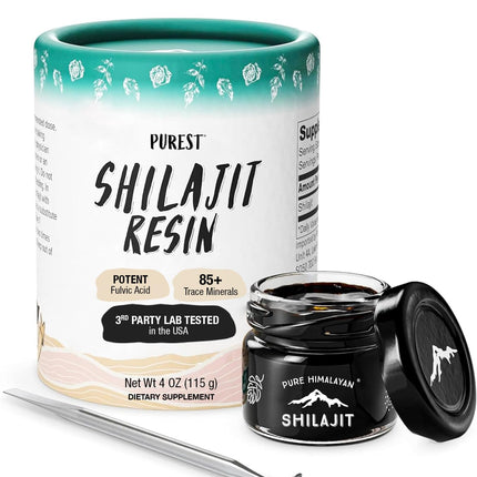 Pure Himalayan Shilajit | 100% Pure Natural Shilajit Grade A Max Potency 85+ Trace Minerals & Fulvic Acid | 3rd Party US Lab Tested | Resin | 115g