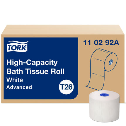 Tork High-Capacity Toilet Paper Roll White T26, 36 x 1000, 110292A