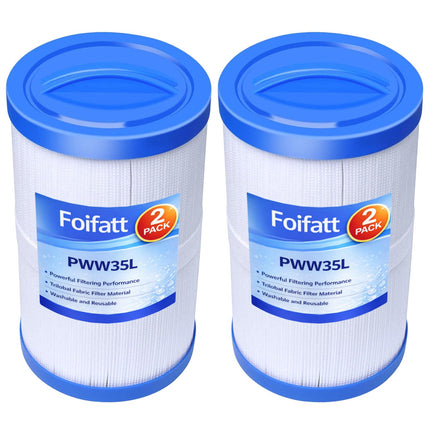 Foifatt PWW35L Hot Tub Filter Cartridge Filter Compatible with Unicel 4CH-935 Waterway 817-4035 Teleweir 35 SF, Pool & Spa Filter, 2 Pack