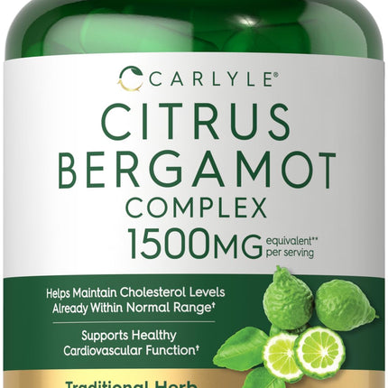 Carlyle Citrus Bergamot Supplement | 120 Capsules | Vegetarian, Non-GMO and Gluten Free Complex Extract Formula