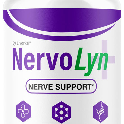 NervoLyn Capsules - Official Nervo Lyn Advanced Supplement Formula Nerve Health, Natural NervoLyn Brain & Memory Focus Vitamins Suppor for Overal Health & Wellness, 60 Capsules for 1 Month