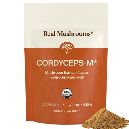 Real Mushroom Cordyceps Mushroom Powder - Cordyceps Mushroom Energy and Performance - Organic Cordyceps Powder with Beta-Glucans, Vegan Supplement, Non-GMO, 150 Servings