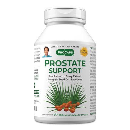 ANDREW LESSMAN Prostate Support Supplement for Men's Health, 360 Softgels, No Additives - Saw Palmetto for Men, Pumpkin Seed Oil, Lycopene, Omega-3 for Prostate Health, Urinary, Bladder Function