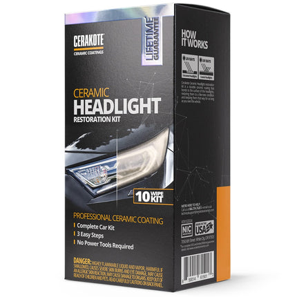 CERAKOTE® Ceramic Headlight Restoration Kit, 10 Wipe Kit