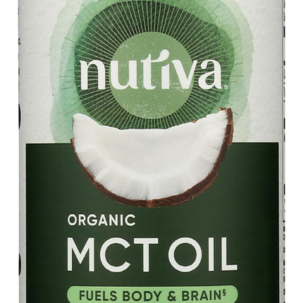 Nutiva Organic MCT Oil, Unflavored, 32 Oz, USDA Organic, Non-GMO, Non-BPA, Whole 30 Approved, Vegan, Gluten-Free & Keto, 14g MCT per Serving & Neutral Flavor for Energy Boost to Coffee, Shakes and Salads