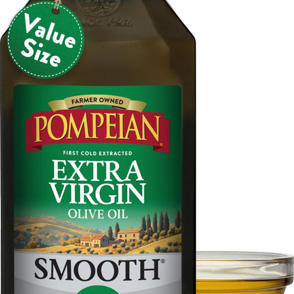 Pompeian Smooth Extra Virgin Olive Oil - 68 fl oz (2 L)