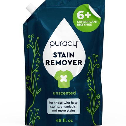 Puracy Stain Remover, Travel and Laundry Stain Cleaner for Clothes, Baby Essentials, Kids Stains, Oil and Fabric Spot Cleaner, (Stain Remover Spray, 48 fl oz)