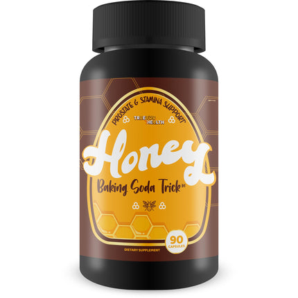 Honey Baking Soda Trick for Men - Our Best Natural Prostate Supplements for Men - Natural Prostatitis Treatment - Ultra Alpha Honey Prostate, Blood Flow, & Boost Trt Stamina Support