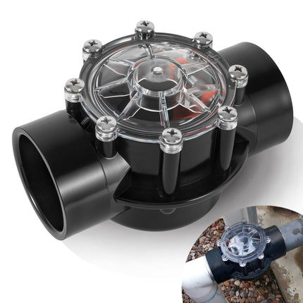 7305 Check Valve Replacement, 2 Inch or 2.5 Inch PVC One-Way Valve for Pool and Spa Plumbing Systems, Clear Cover Backflow Preventer for Inground & Above Ground Use
