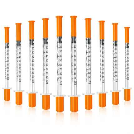 SYRIXA U-100 1 ml/cc Syringes 29G 1ml 1/2"(12.7mm), Individually Packed, Pack of 100